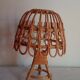 Pair of bamboo bedside lamps 70s
