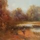 Émile Godchaux (attributed) – Important river landscape, oil on canvas, c.
