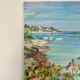 Huile sur toile paysage de port fleuri