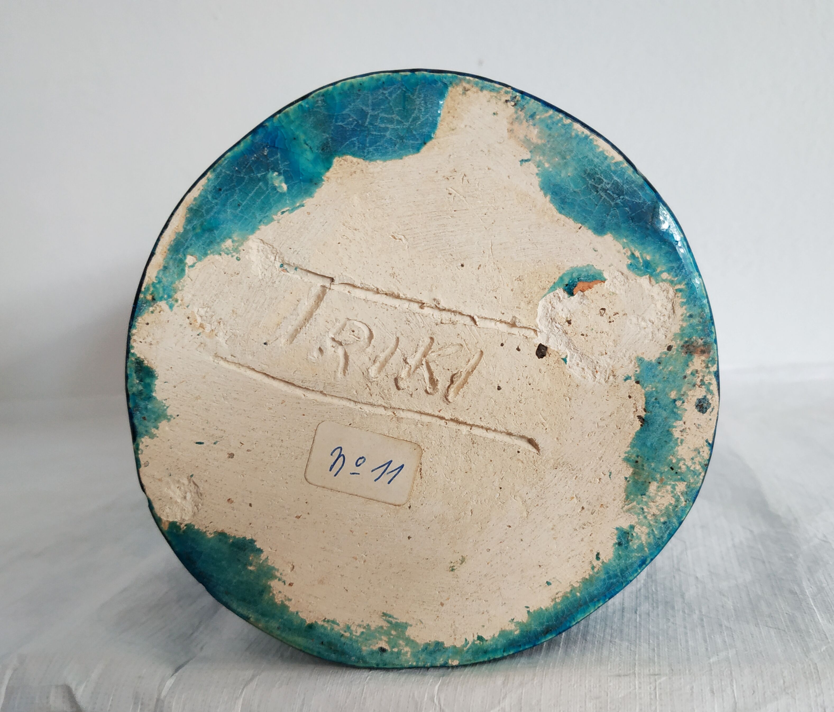 Triki's blue glaze roller vase