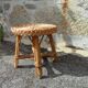 Tabouret en osier années 40