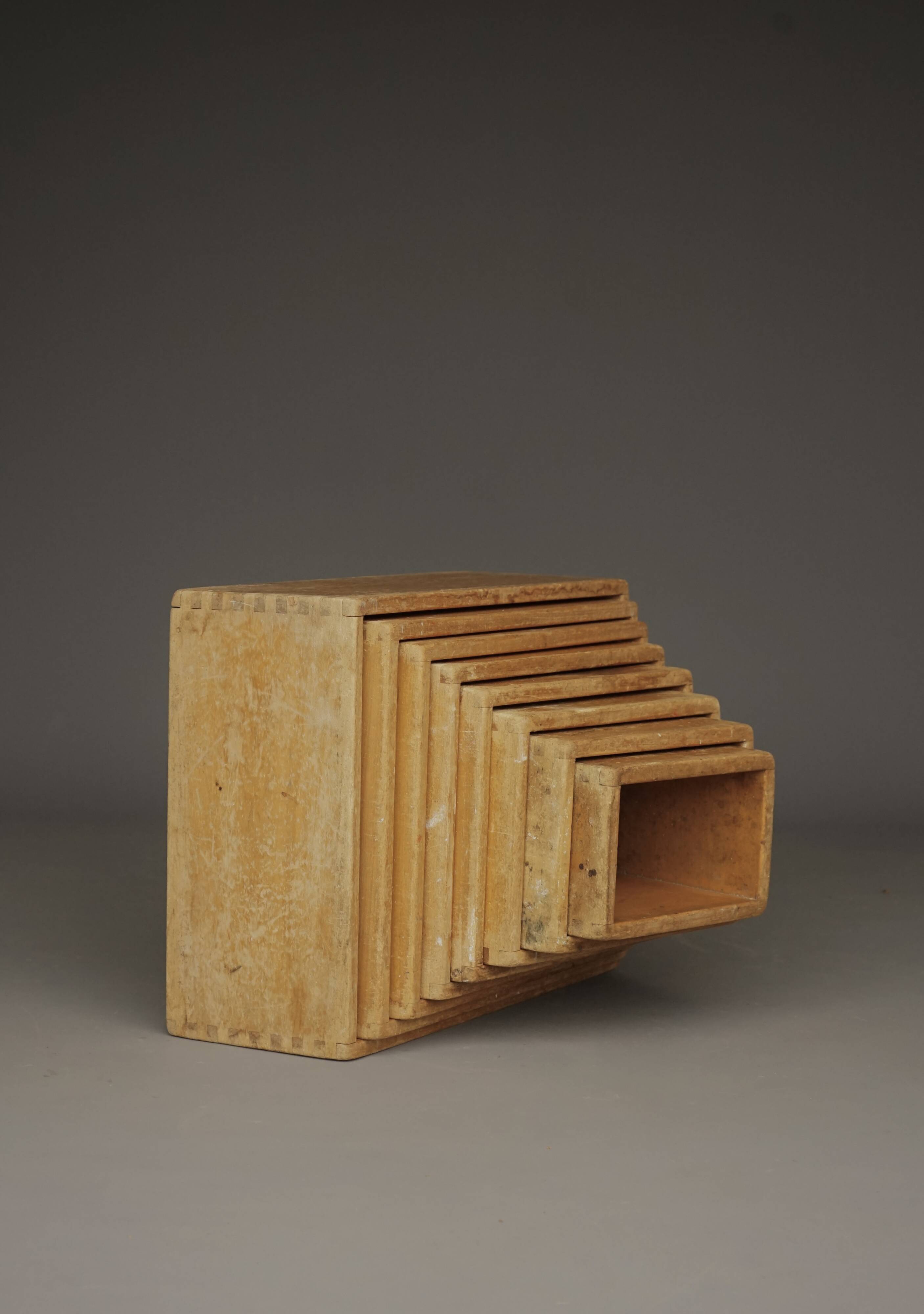 Blocs d'étagères modulaires, ensemble de 8, années 1950