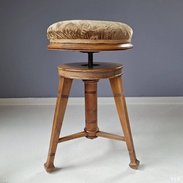 Tabouret de piano art déco, 1920/1930