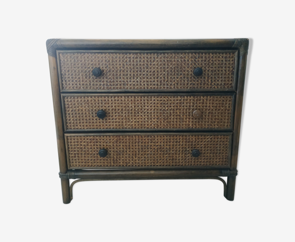 Rattan chest of drawers and canning