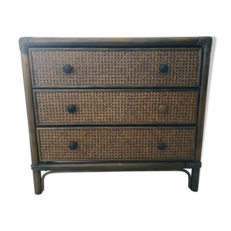 Rattan chest of drawers and canning