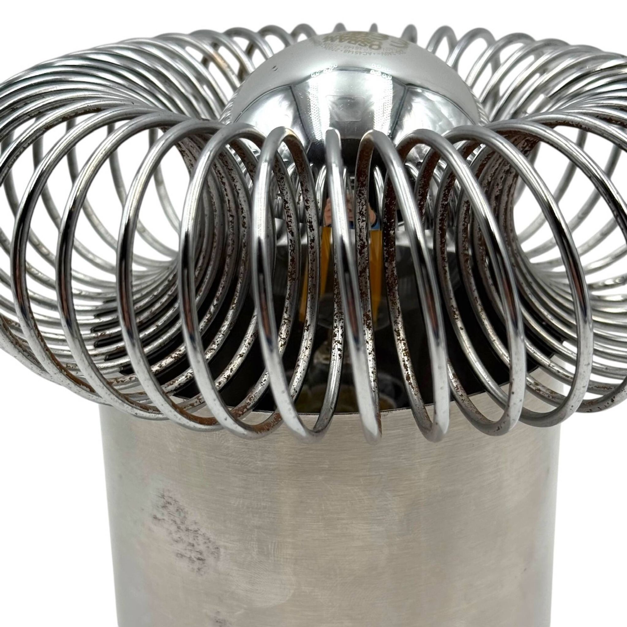 Applique spirale chromée Philippe Rogier pour Oxar France années 70