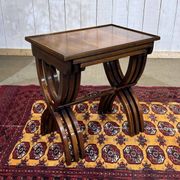 Set of English nesting tables in mahogany from the 1950s.