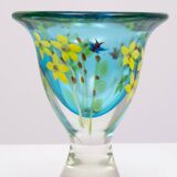 Berit Johansson Art Glass Vase by Murano 1970s Sweden