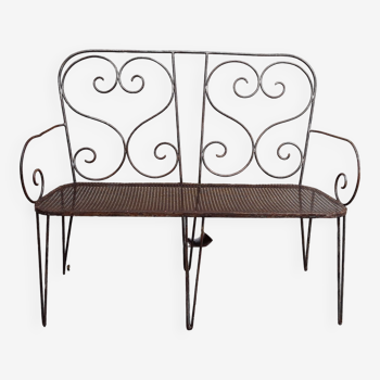 wrought iron bench