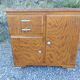 Mado buffet, asymmetrical doors, metal, floral top, vintage