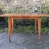 Vintage extendable wallet table in teak and beech.