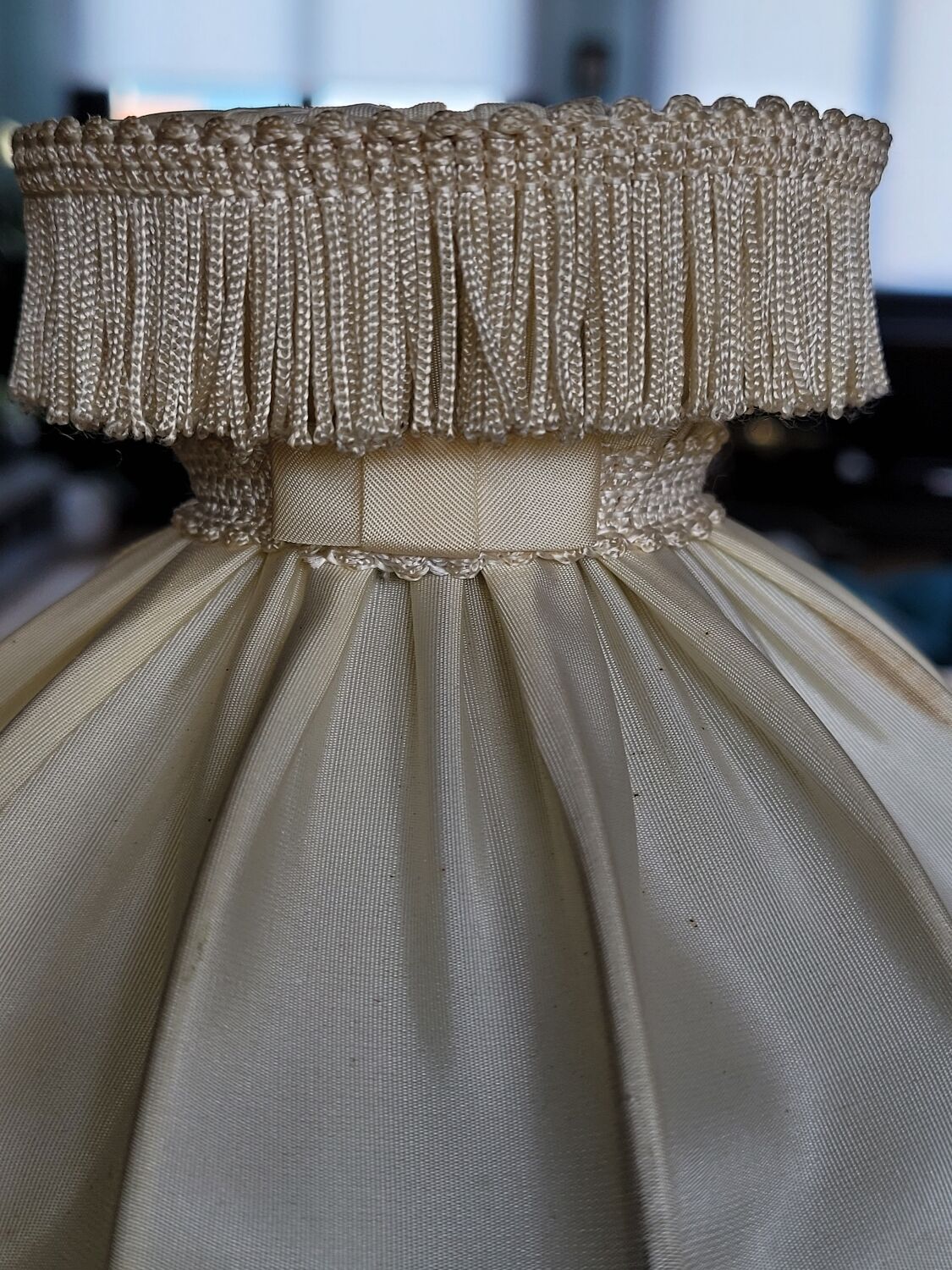 Antique lampshade with fringes