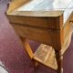 Walnut and marble dressing table, mercury mirror, circa 1850.
