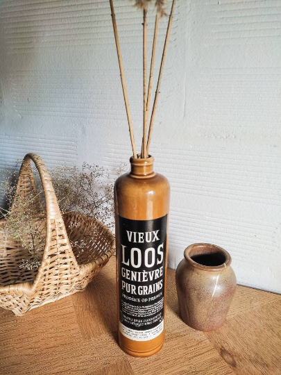 Vintage bottle, ceramic, brown