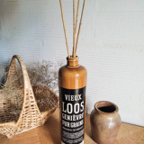 Vintage bottle, ceramic, brown