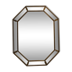 Miroir octogonal en bois doré biseauté  92x71cm