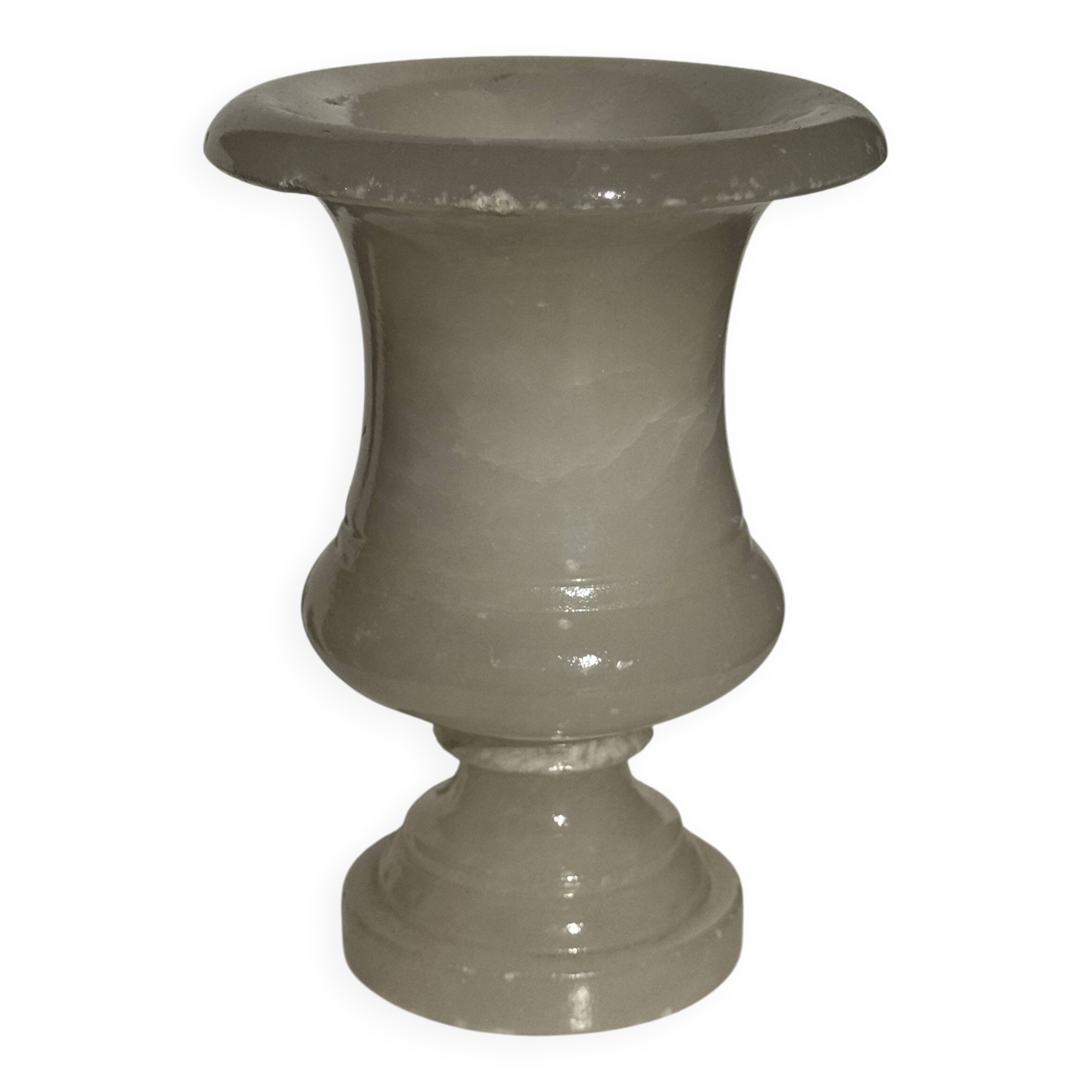 Small Médicis vase in alabaster H15.5 D11