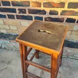 Vintage wood workshop top stool