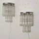 Chandelier and wall lights in Murano glass by Venini 1970s