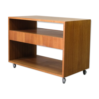 Mid -Century Teak Mobile Two-Sided Cabinet from WR, 1970s.