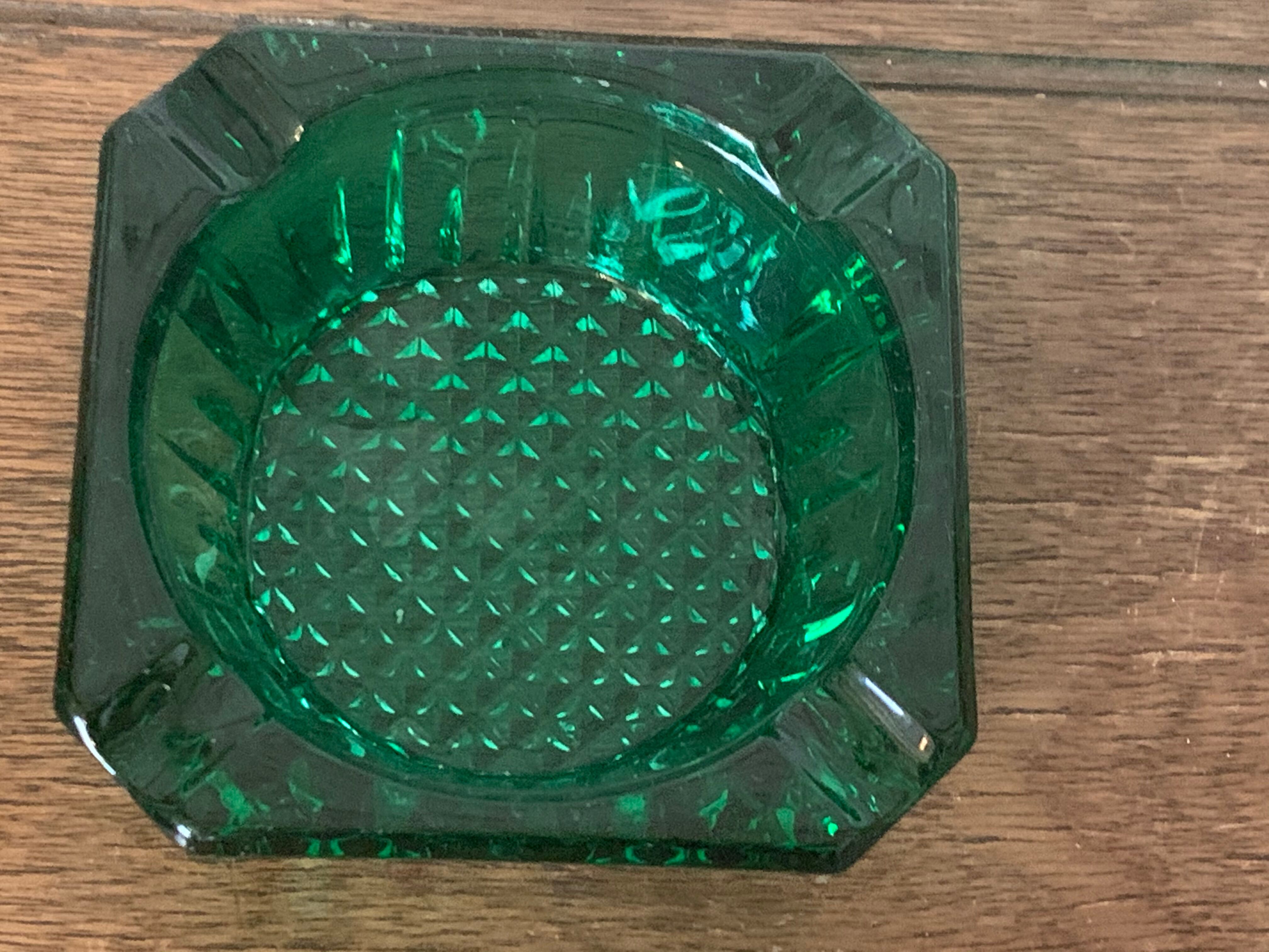 Vintage glass moulded ashtray 1959/60