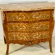 Commode marquetée Louis XV plateau marbre
