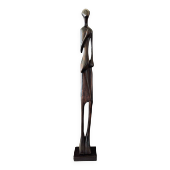 Vintage African art in carved wood, old Ebony wood?