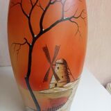 Vase ancien signé henri martin peint à la main