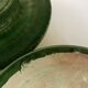Glazed green earthenware butter dish Foucart Jourdan 1960