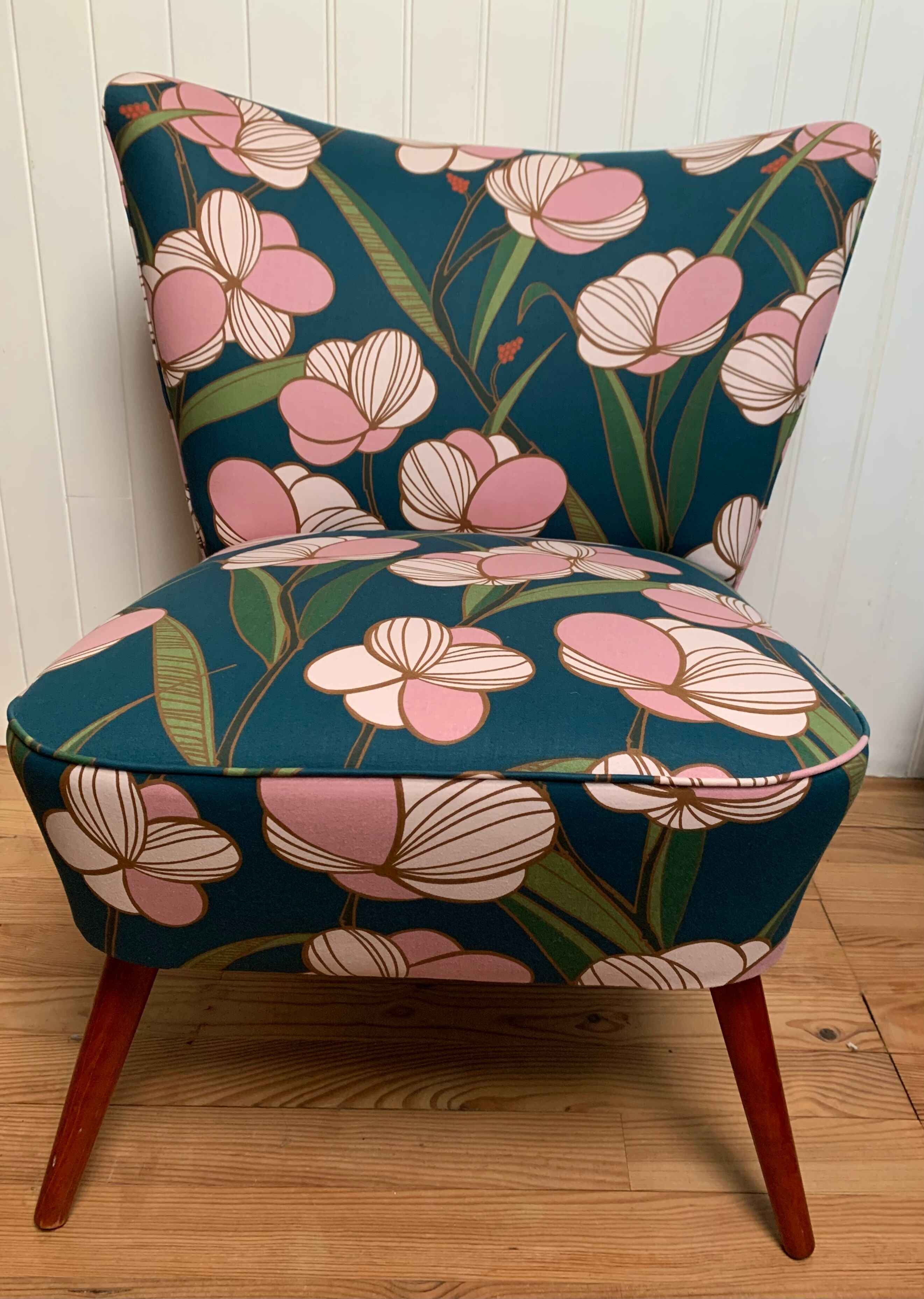Period cocktail chair upholstered