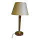 Vintage Unilux wood and brass lamp, 1970 France