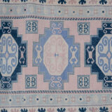 Vintage blue turkish Kars carpet, 1970s  95 x 137 cm