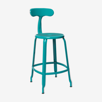 Chair Nicolle® H60cm Metal Turquoise RAL 5018