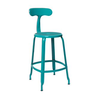 Chair Nicolle® H60cm Metal Turquoise RAL 5018