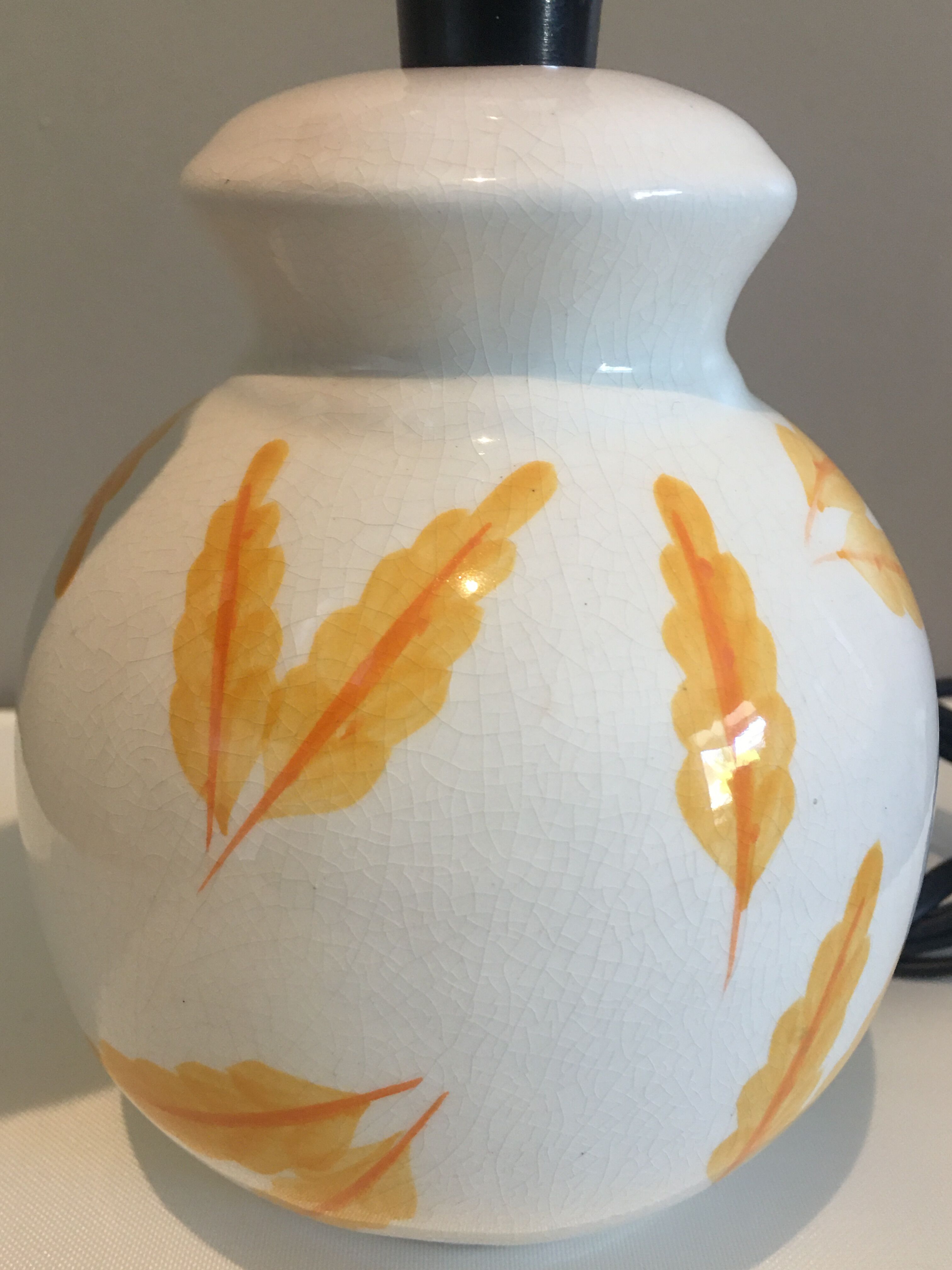 Pied de lampe « feuilles »