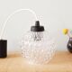 1950s molded glass pendant lamp