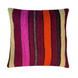 Housse de coussin kilim turc vintage, 40 x 40 cm