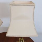 Golden Bedside Table Lamps, 1970s, Set Of 2