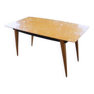 Table design vintage en bois de guermonprez