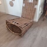 Vintage rattan beach chair