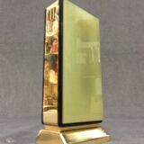 Collector table lighter sarome vintage electric gold metal & alabaster n°2