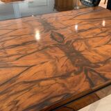 Art Deco Expandable Dining Table in Walnut Veneer & Chrome, France, 1930