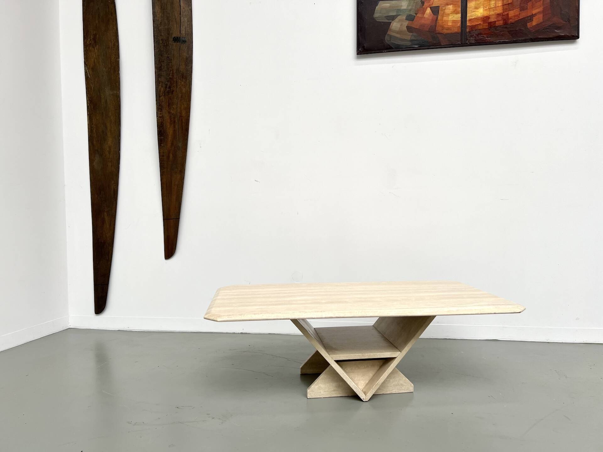 Travertine coffee table, Italy 1970