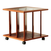 Vintage G Plan teak side table – magazine rack & wheels (1960s)
