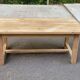 Farmhouse dining table extendable stripped in raw solid oak 180-270cm 1