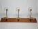 Wall coat rack, three metal and ceramic hooks in imitation of bamboo, 1900