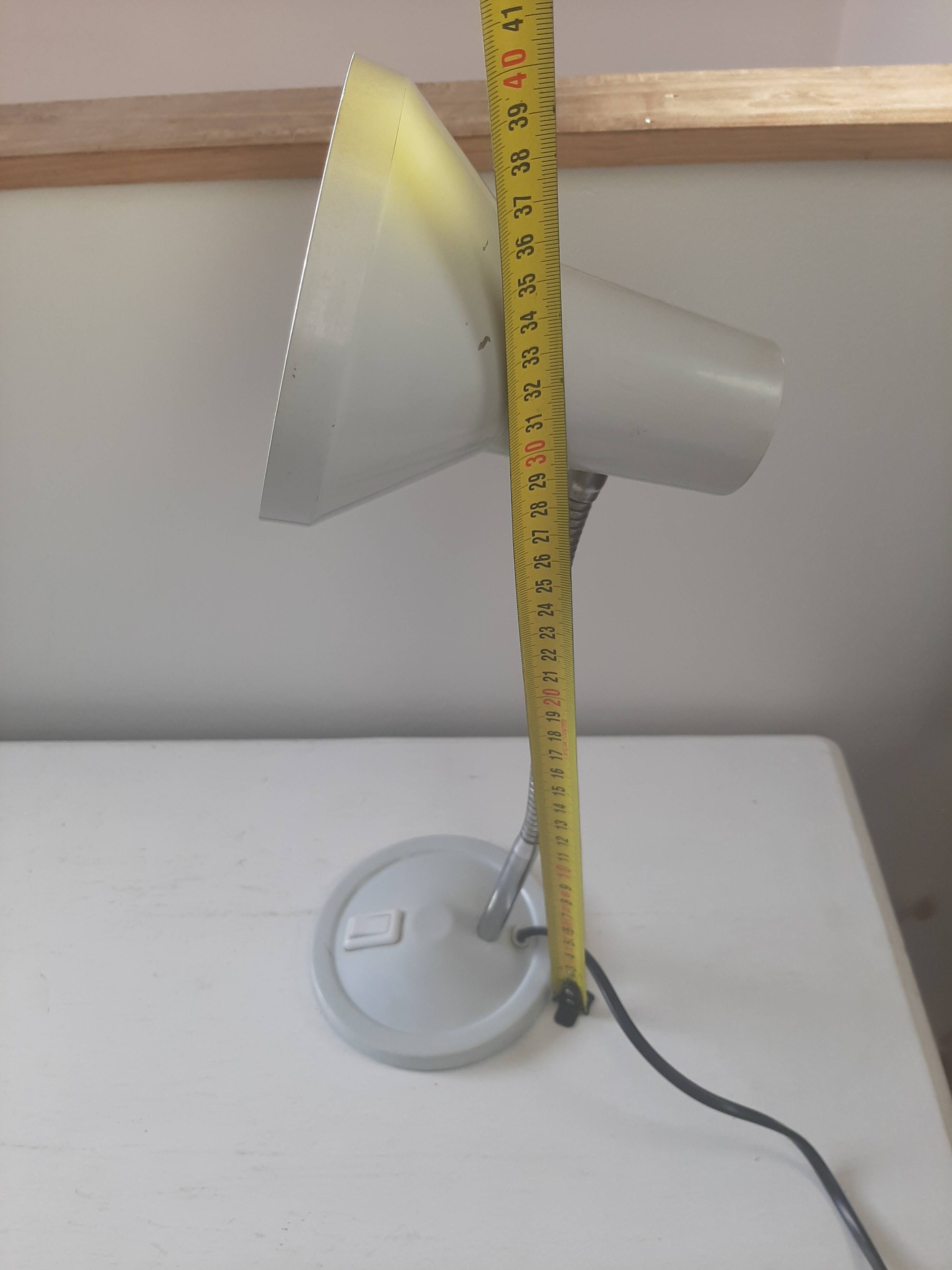 Vintage grey metal desk lamp