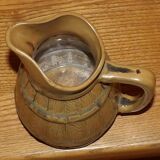 Old enamelled stoneware pitcher P65 0.8 liter in TBE