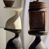 Sexy Neck - Solid wood (monoxyle) brown side table