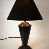 Vintage black ceramic lamp 1950